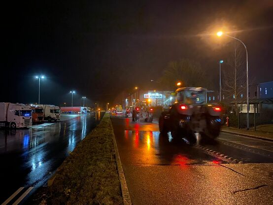 Foto von einer früheren Protestaktion im Gewerbegebiet Radeburg