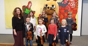 Die Violinengruppe der Grundschule.